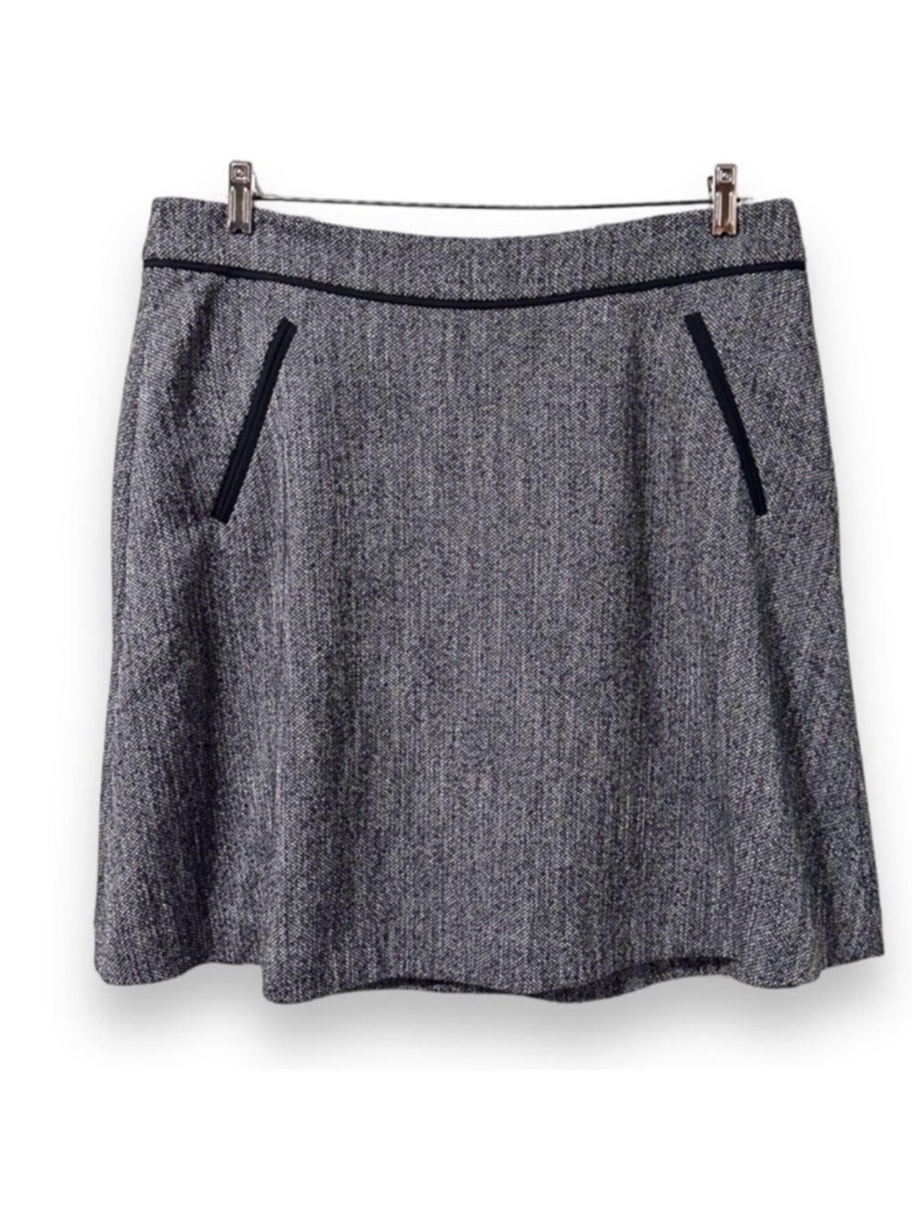 NWT LOFT Black Gray Herringbone Skirt Women’s Plus Size 16 Office Preppy Classic